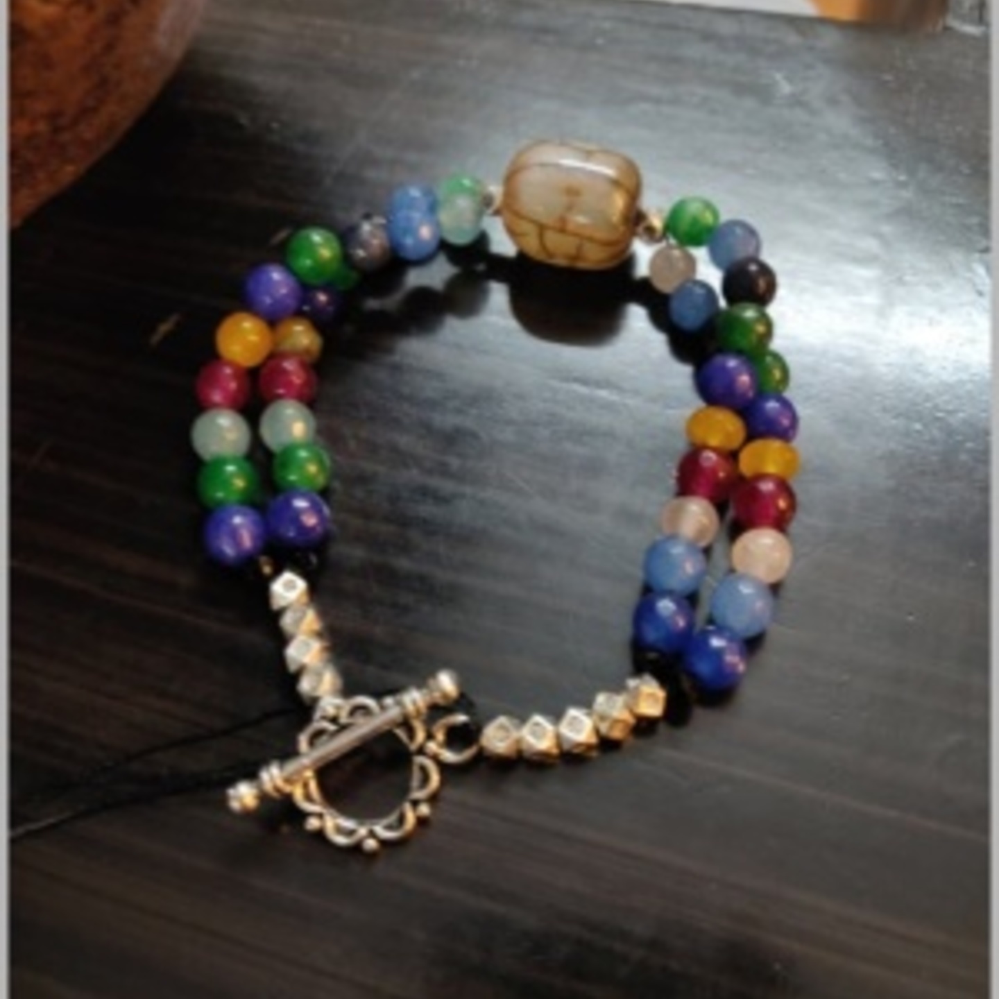 Semi-precious beads bracelet