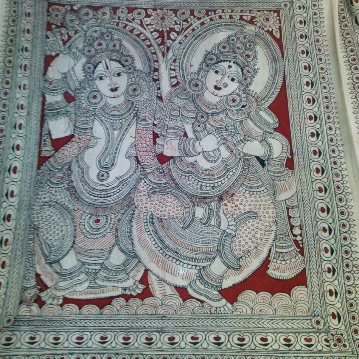 Pen Kalamkari wall hanging