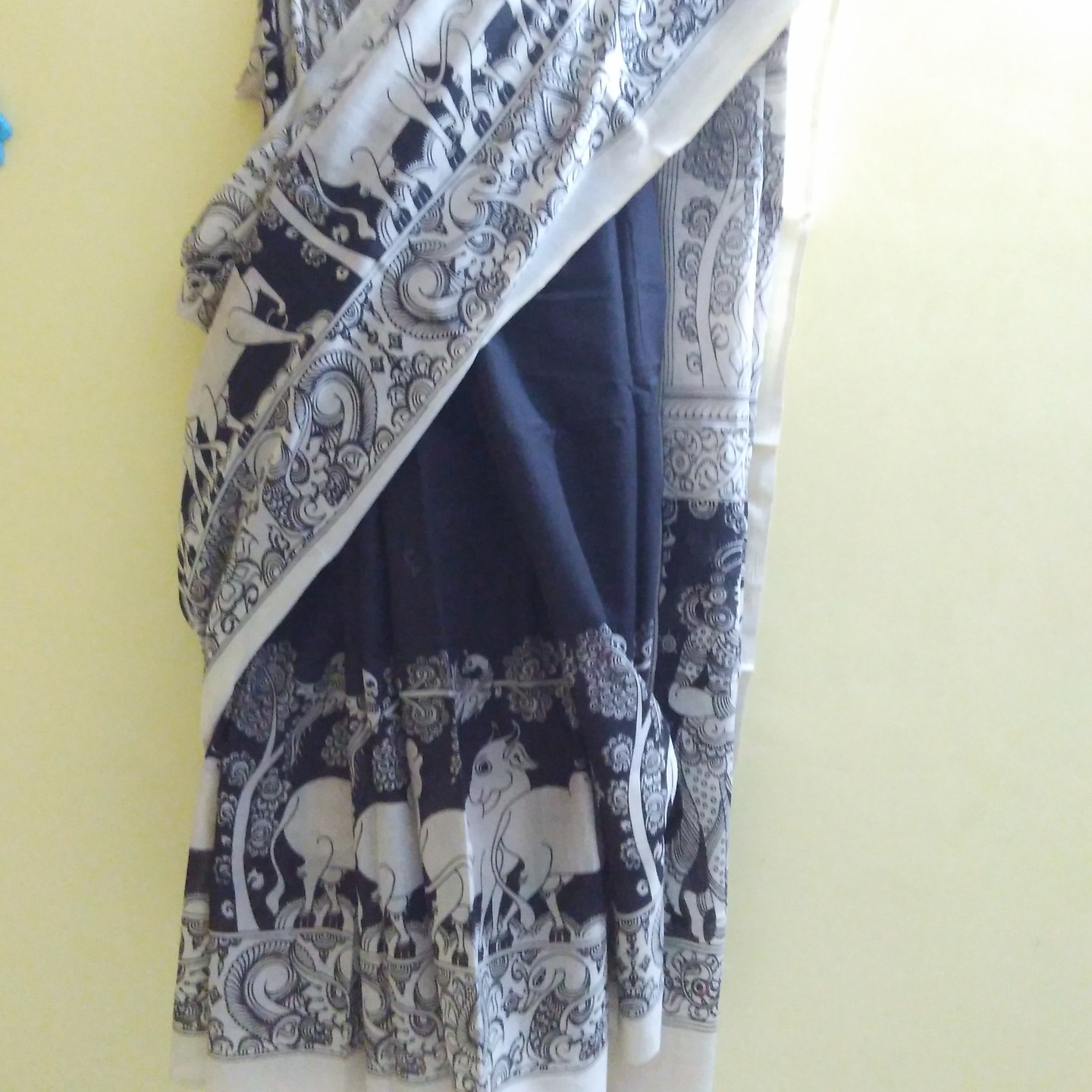 Mul cotton saree with kalamkari work