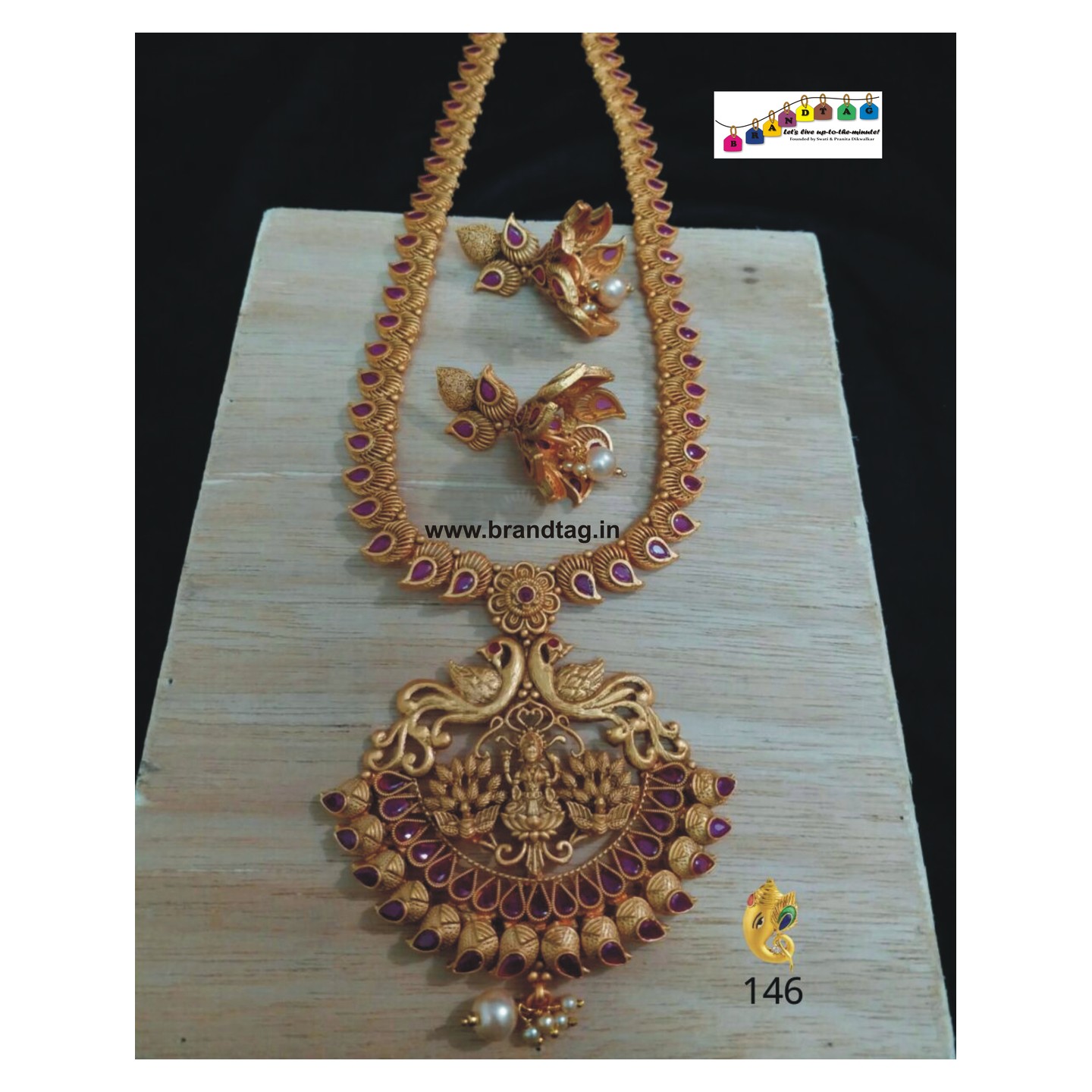 Exquisite Baahubali Divine Temple Long Necklace Set!!! 