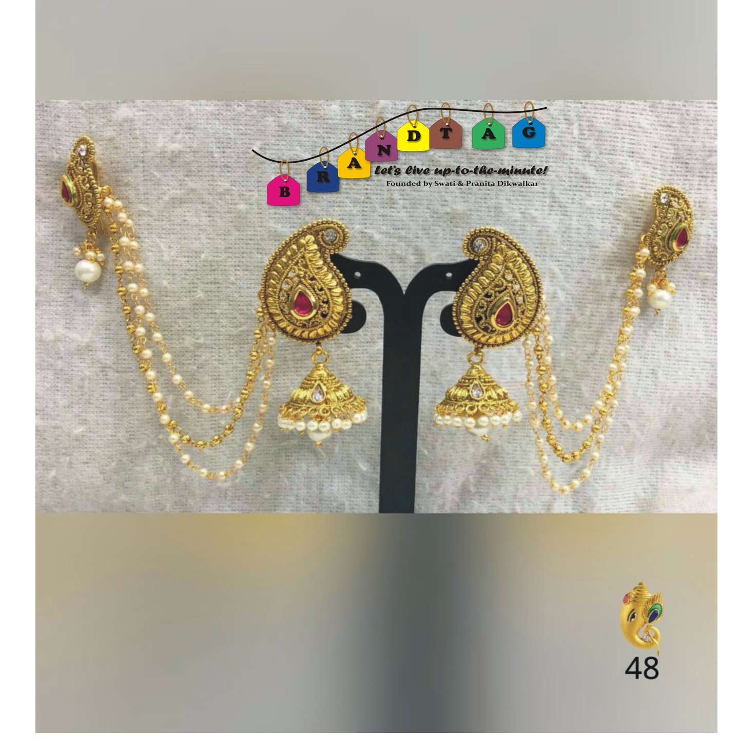 Devsena Earrings with Kan Chain!