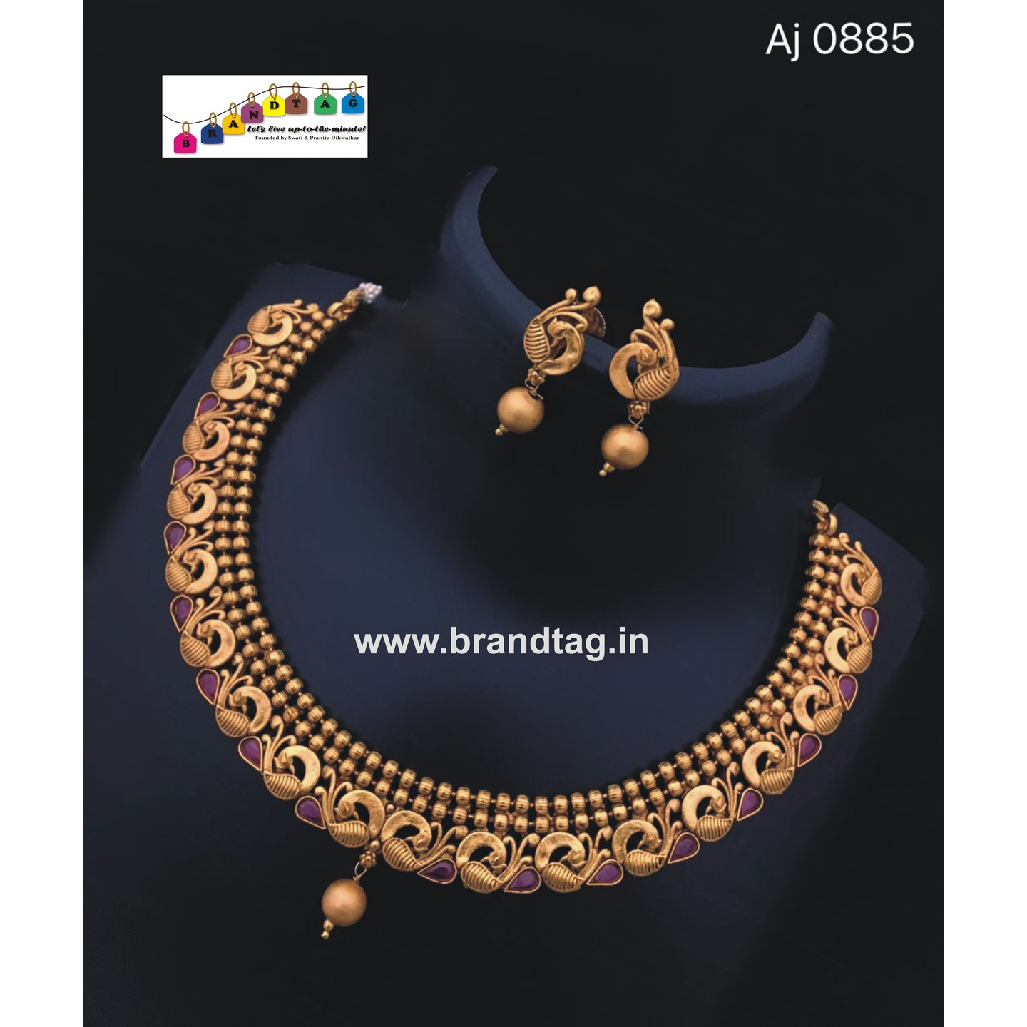 Special Ganesh Festival Collection ....Captivating simple yet beautifully designed Necklace set!! 