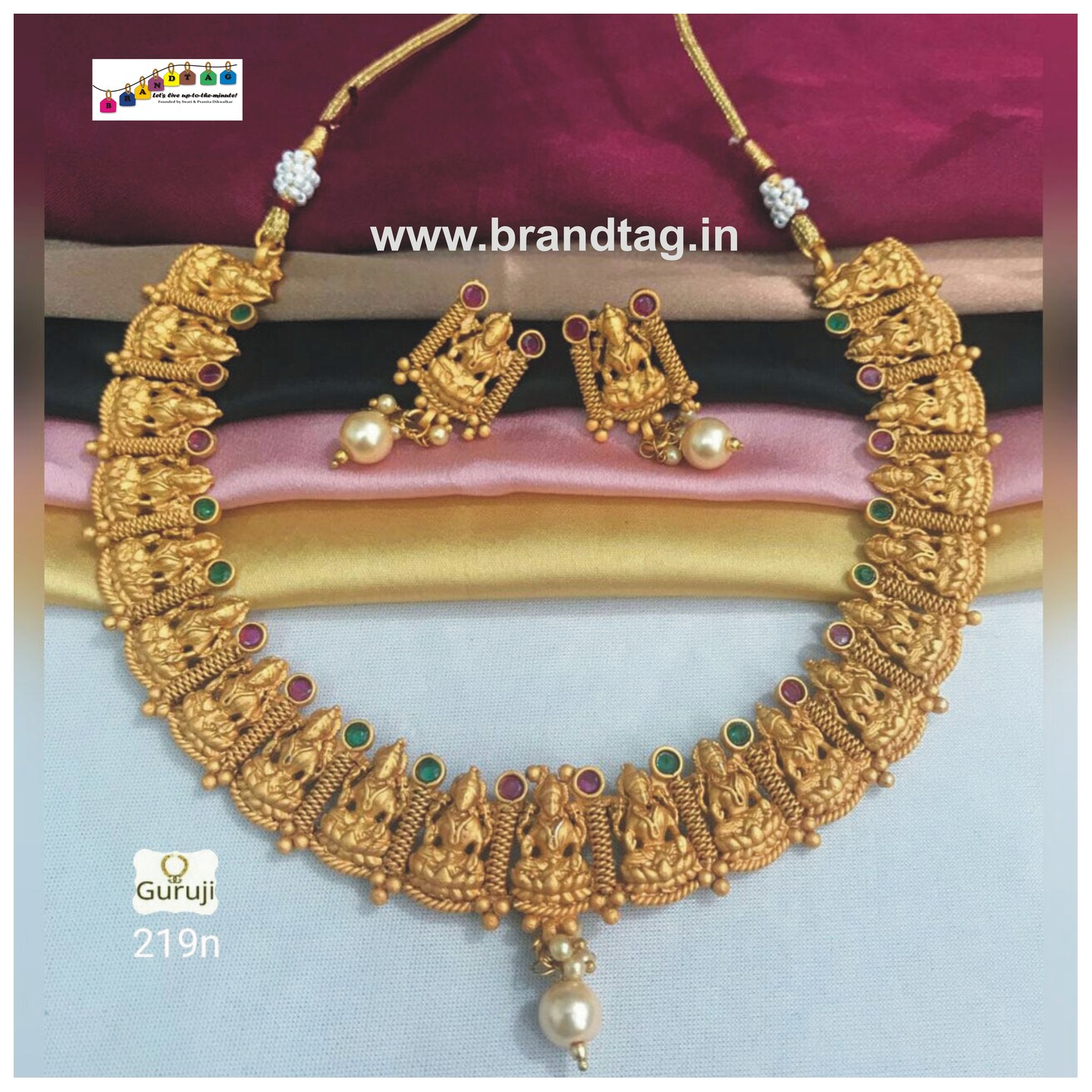 Divine Laxmi  Golden Temple Necklace set!! 