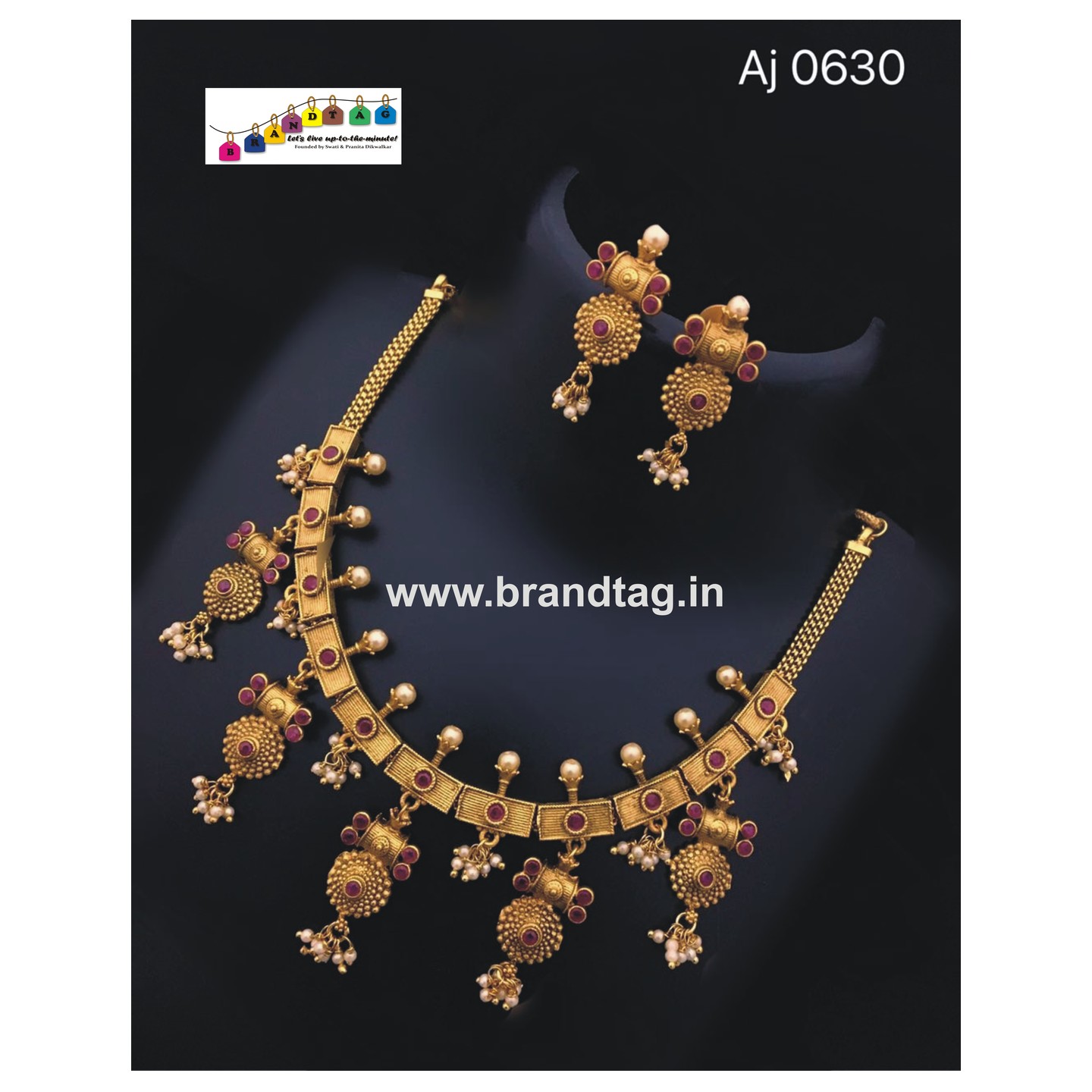 Special Ganesh Festival Collection ....Golden Brick Necklace!! 