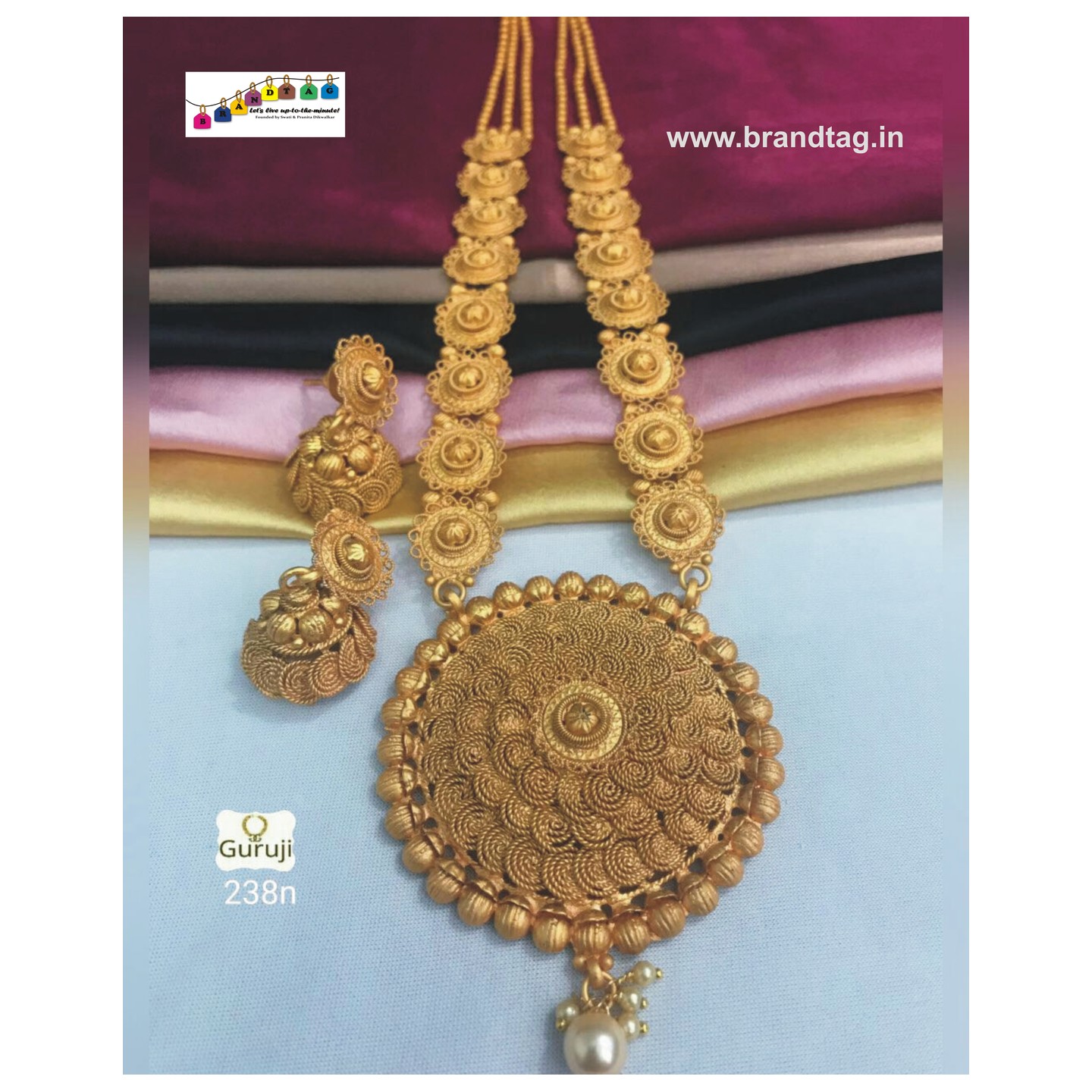 Exquisite Golden Chakli Thali Necklace set!! 