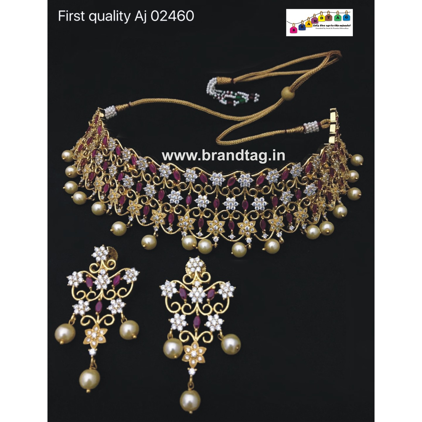Exquisite  Beautifully Designed  Diamond Necklace Set!!