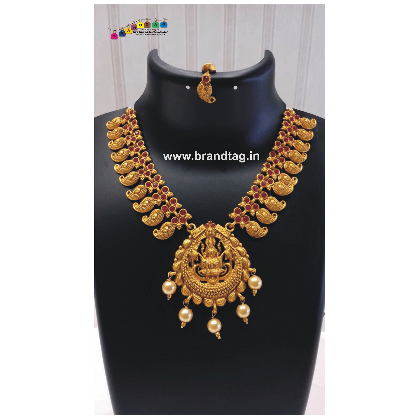 Diwali Collection - Laxmi Maa Golden Necklace set!
