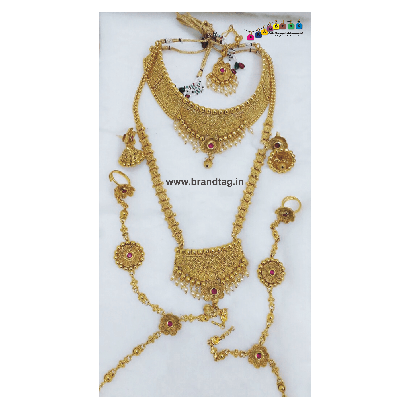 Royal Golden Combo Necklace Set!!
