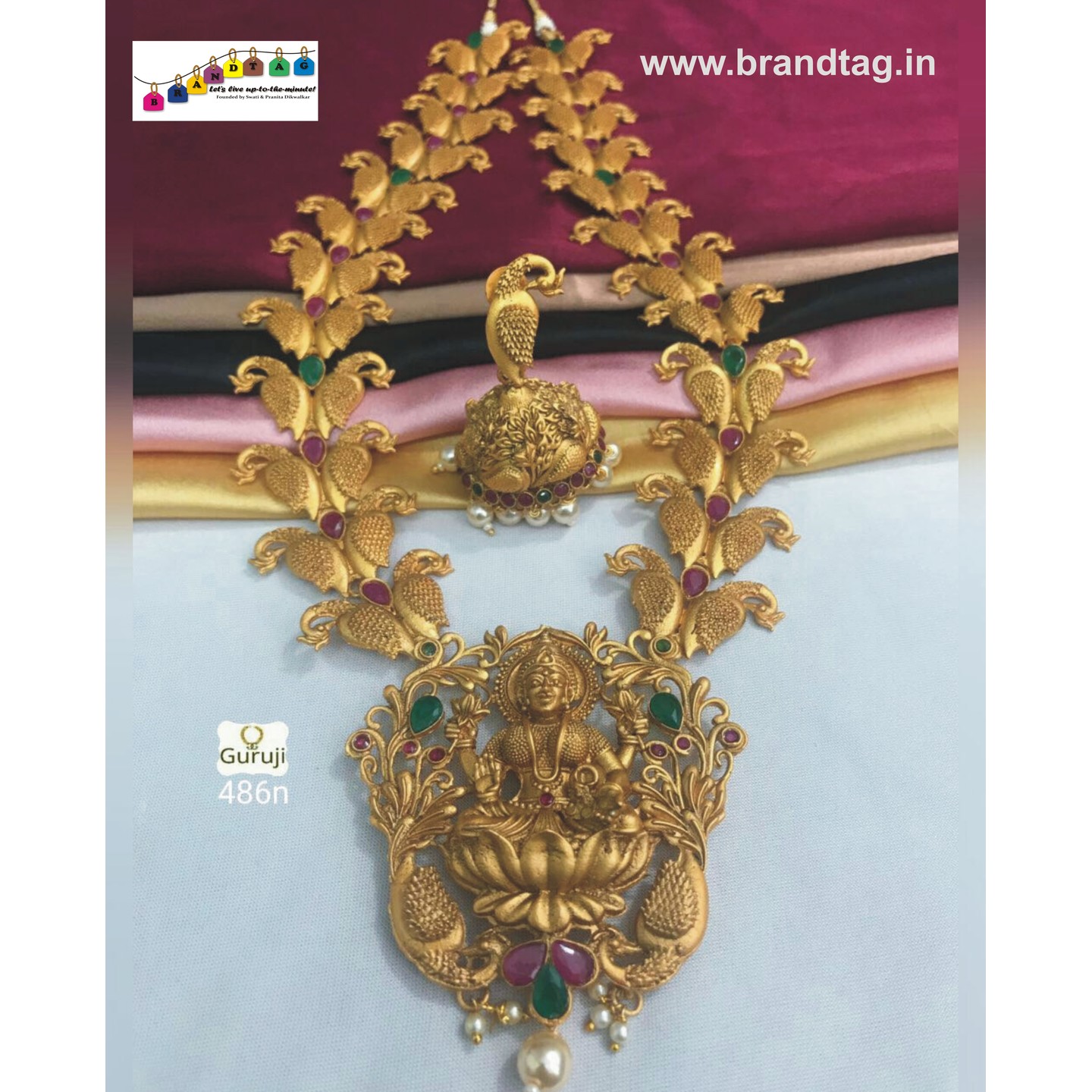 Mahalaxmi Golden Temple Necklace set!! 