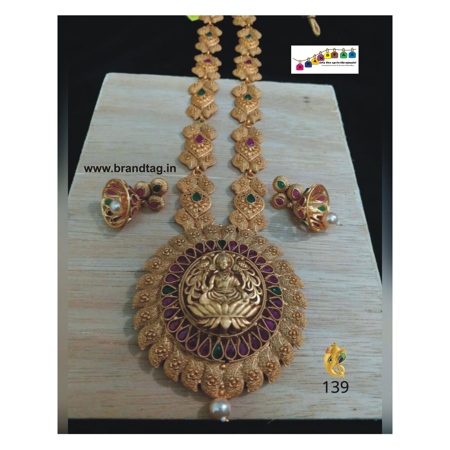 Finely Beautiful Baahubali Divine Temple Long Necklace Set!!! 