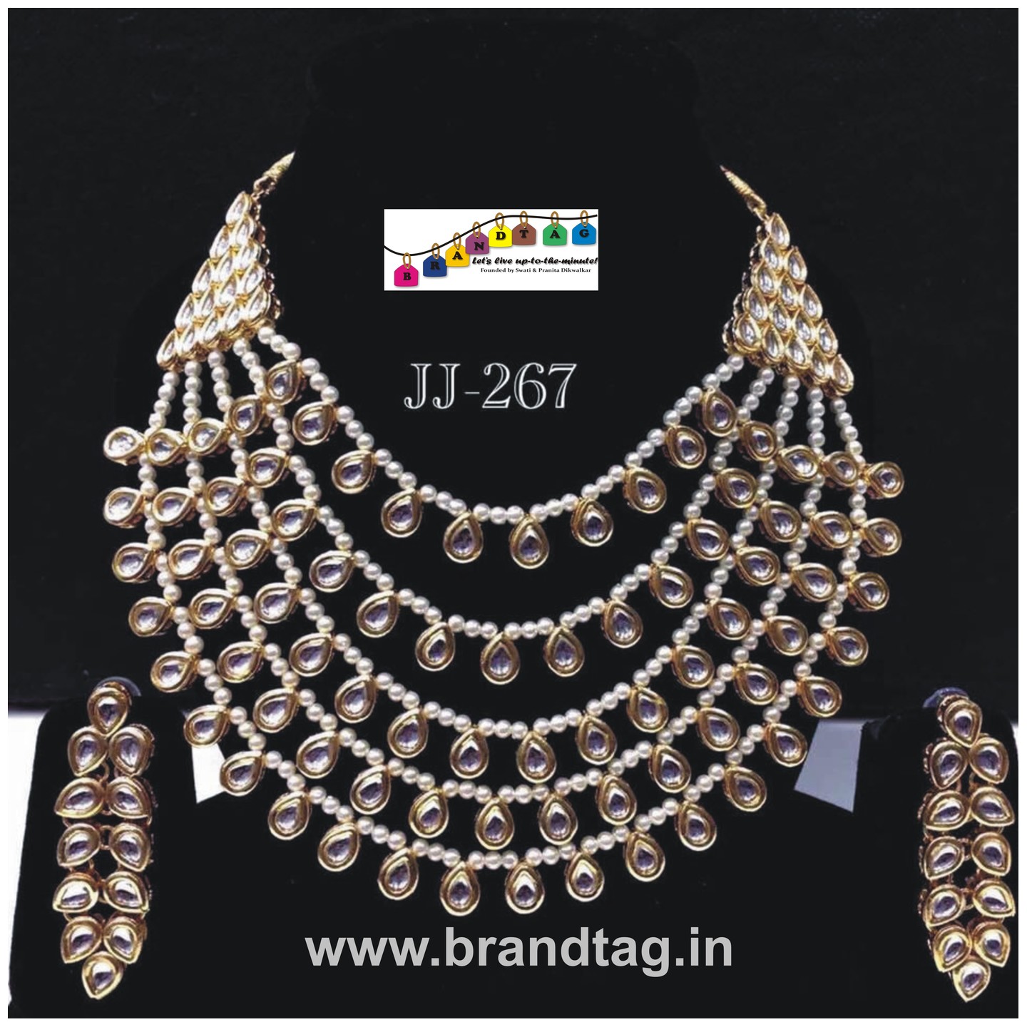 Special Raksha Bandhan collection!! Royal elegantl Kundan Necklace set....!!!