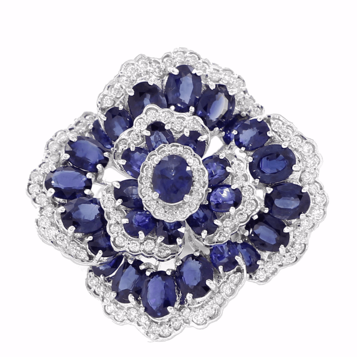 Isabella Blue Sapphire and Diamond Ring