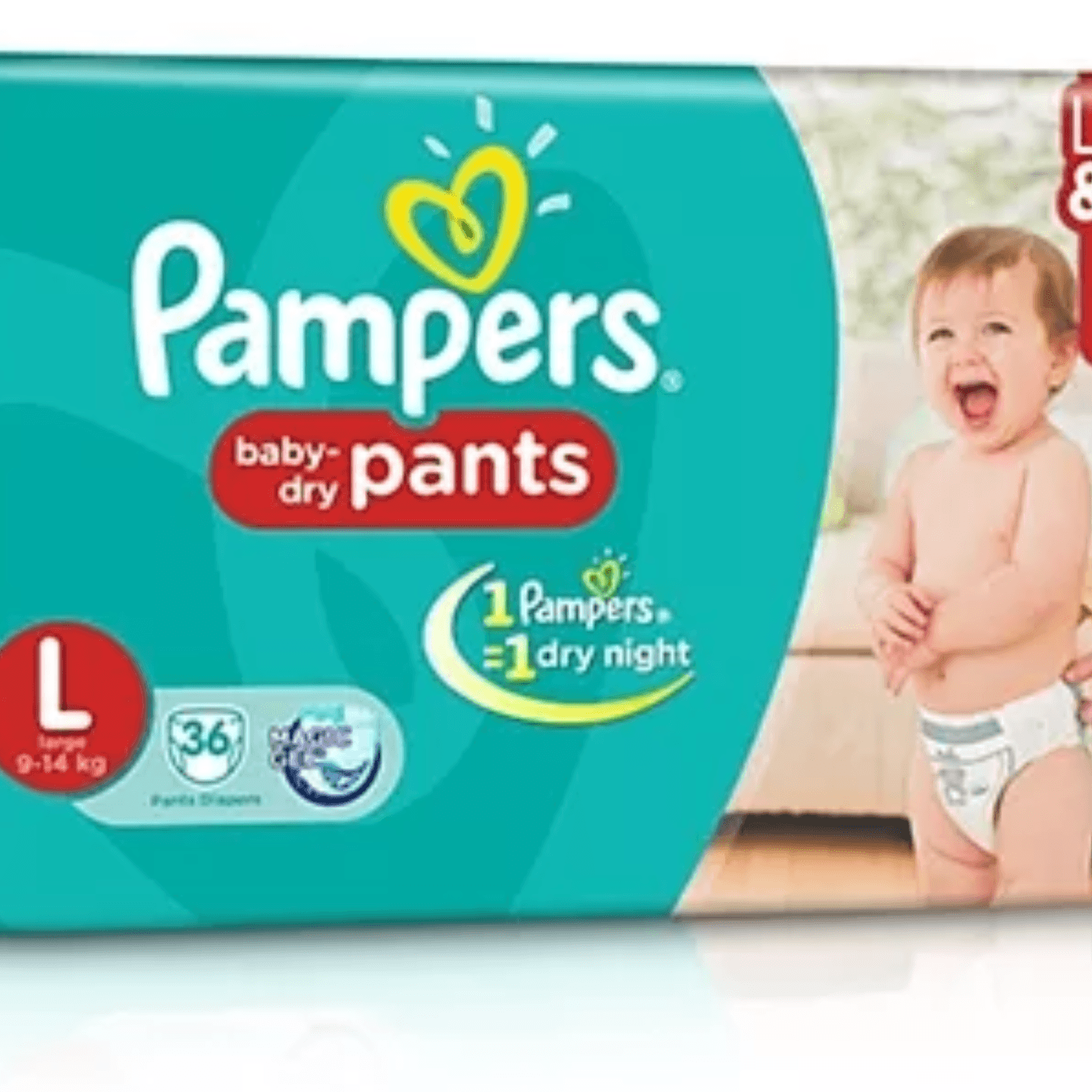 Pampers Pant Style Large Size Diapers Monthly Box Pack - 128 Pieces