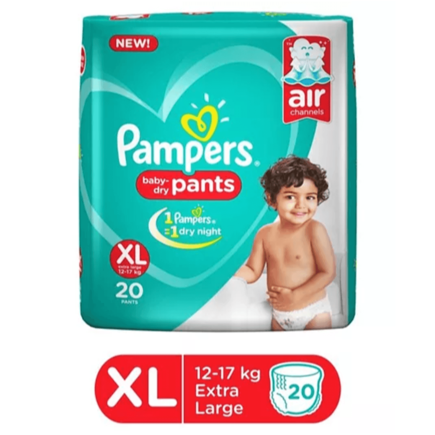 Pampers Pant Style Diapers Extra Large Size - 20 Pieces