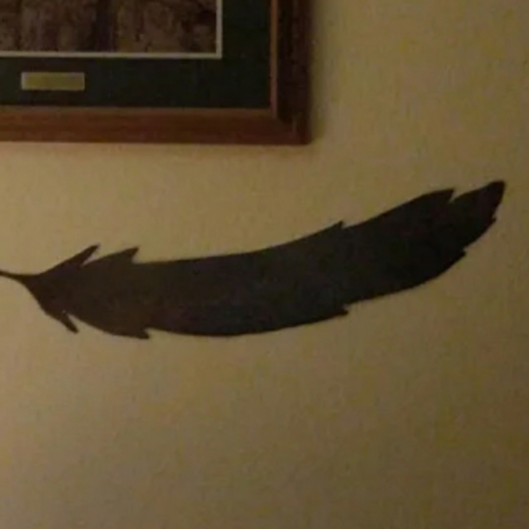 Metal Feather Wall Hanging