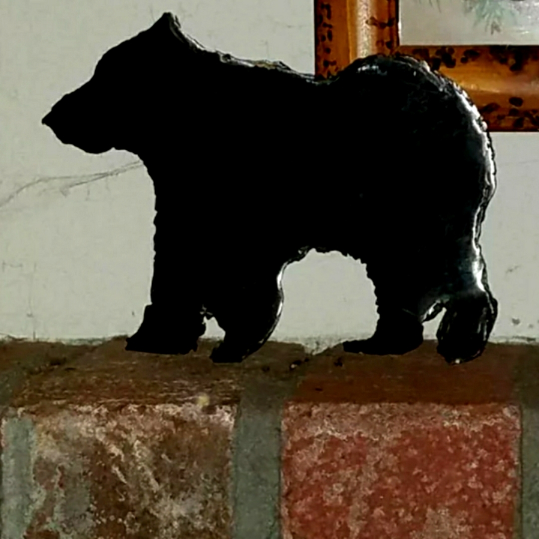 Free Standing Metal Art Bear