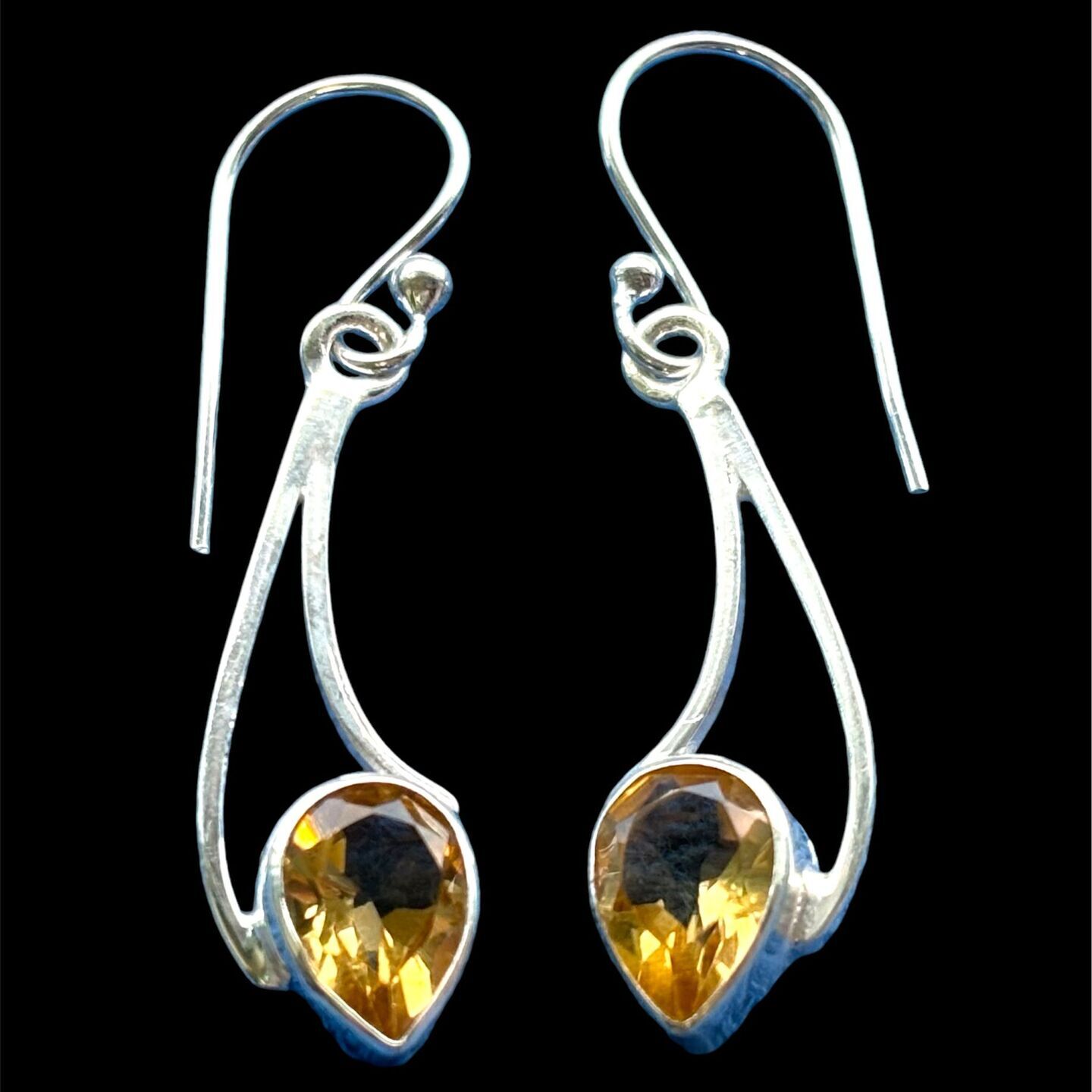 Citrine Crystal Drop Earrings