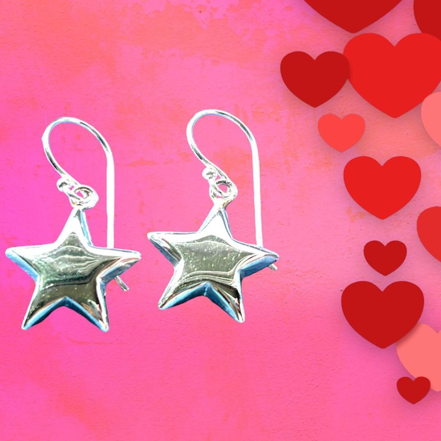 Star Silver Earrings