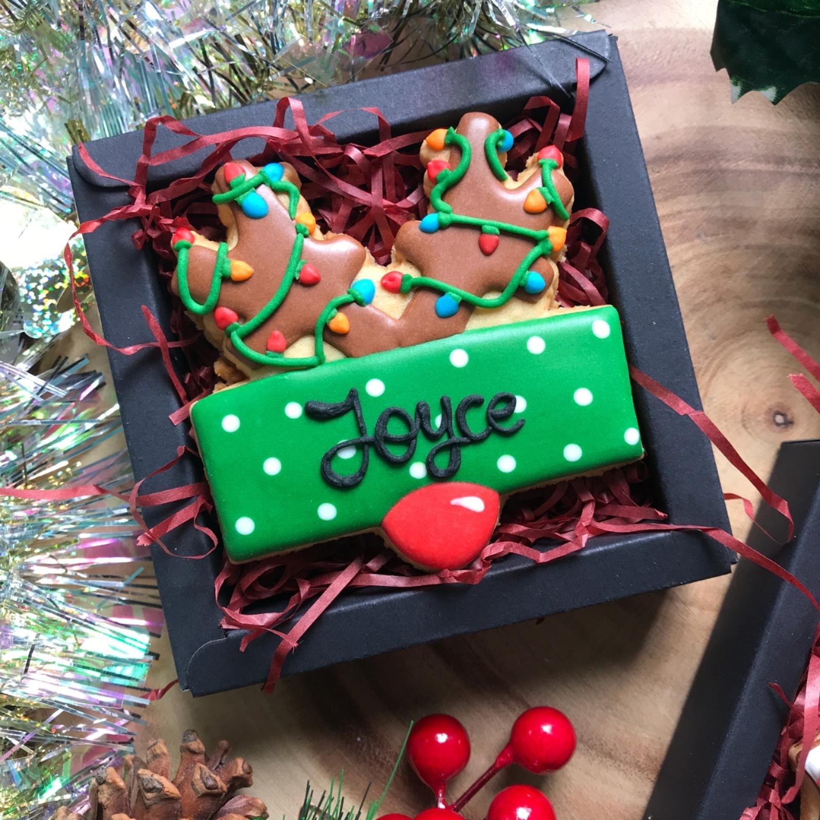 Reindeer Name Tag cookie cutter