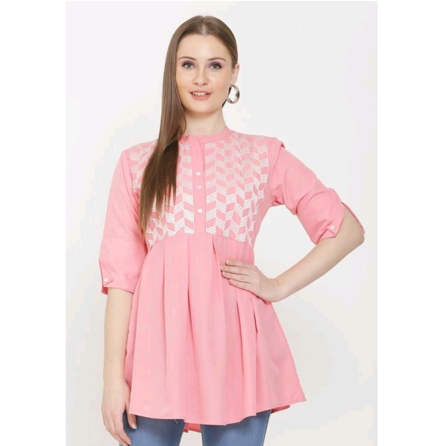 Women Pink Solid Top (4844746)