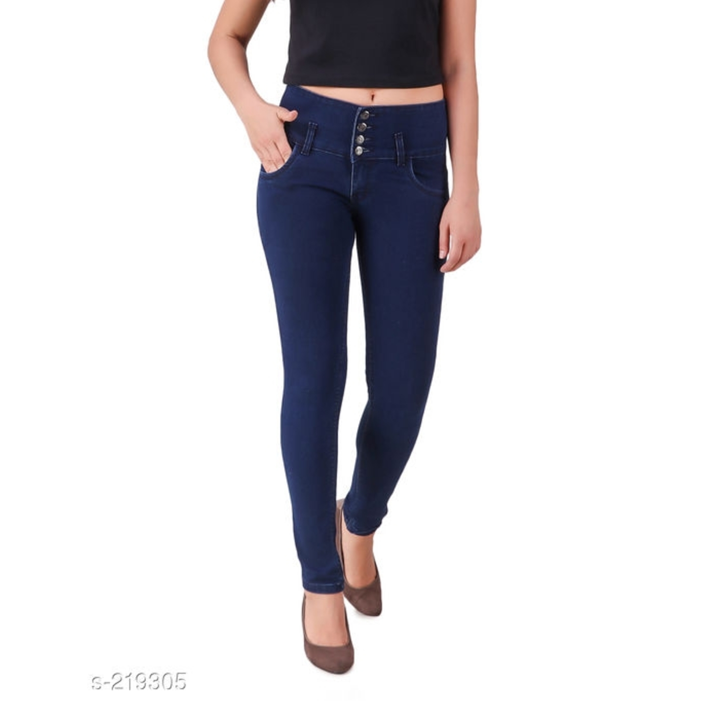 Trendy Denim Solid women's jeans (s-219305)