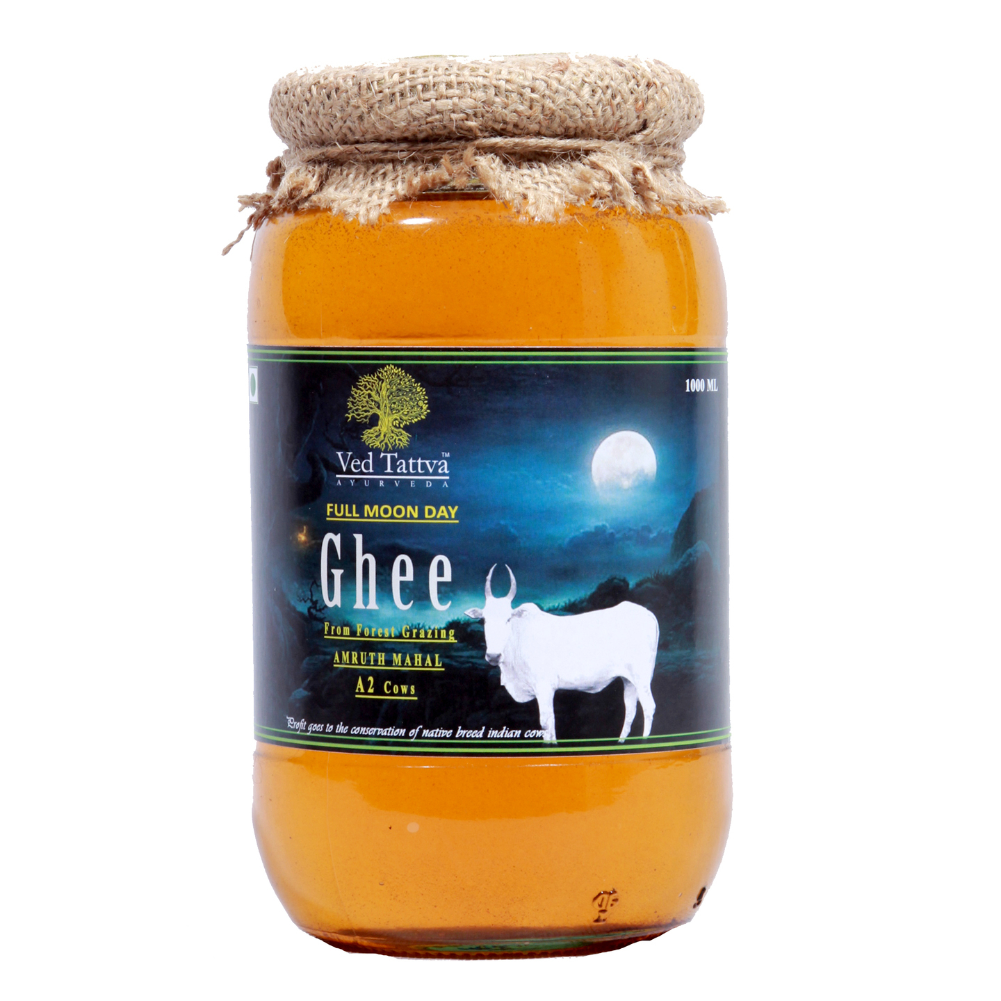 Desi Amruth Mahal A2 Full Moon Day BILONA Cow Ghee 1000ml