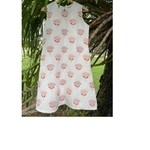 Sleeveless Dotted Flower Linen Dress