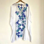 Blue Green Lace Kaftan