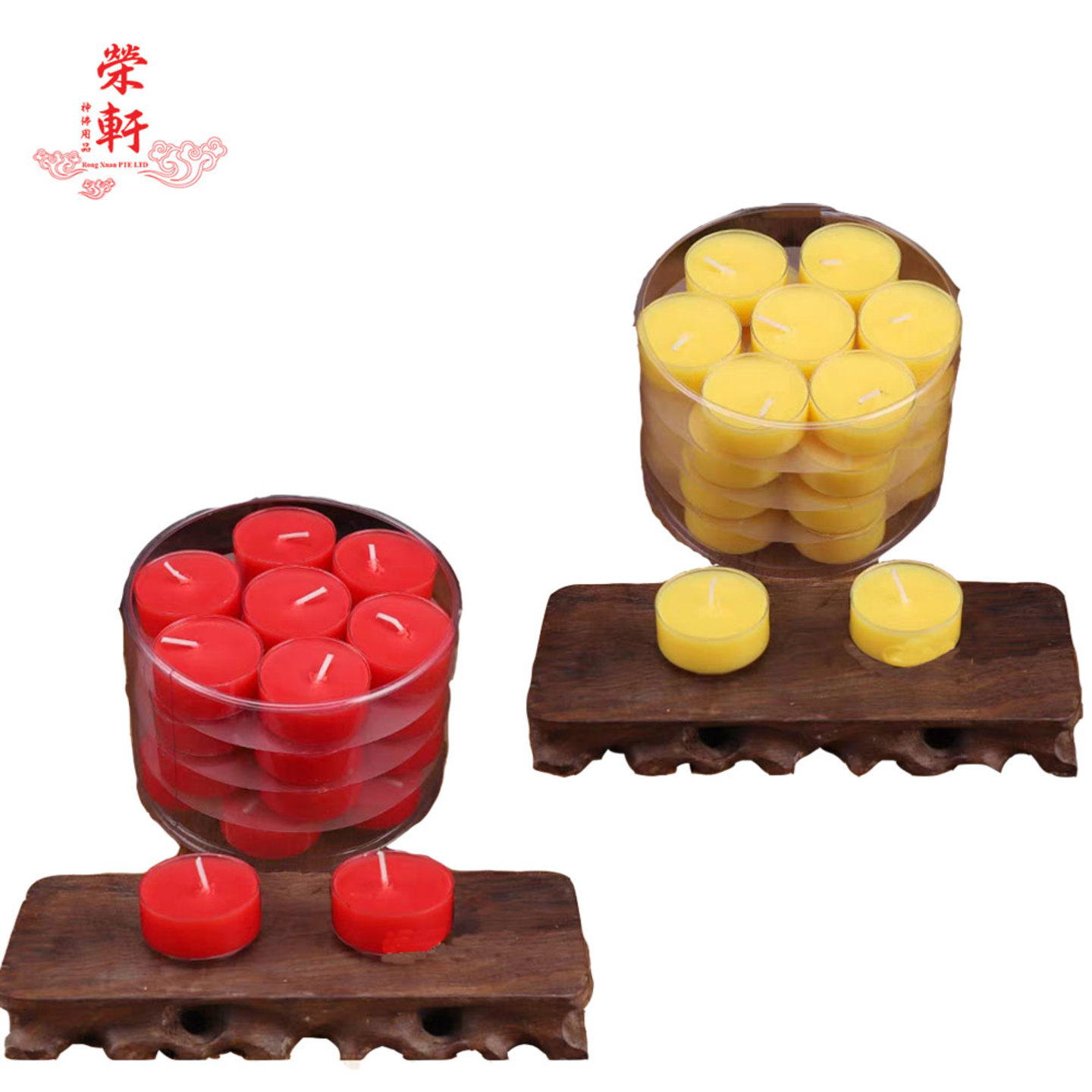 28Pcs Transparent Holder Round Butter Candle