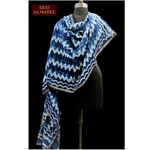 Block printed Indigo chanderi dupatta SOLD