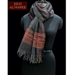 Ash black handwoven woolen stole from Uttarakhand SOLD