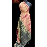 Pinkish peach coloured shibori silk SOLD