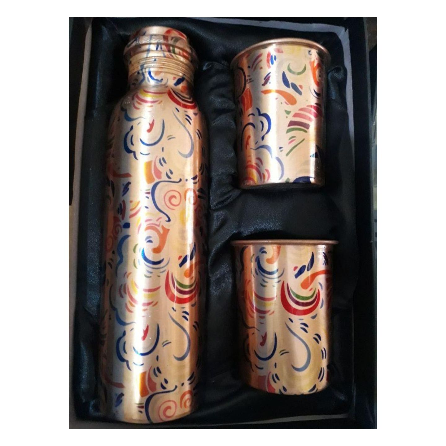 Coloured Copper Bottle Set