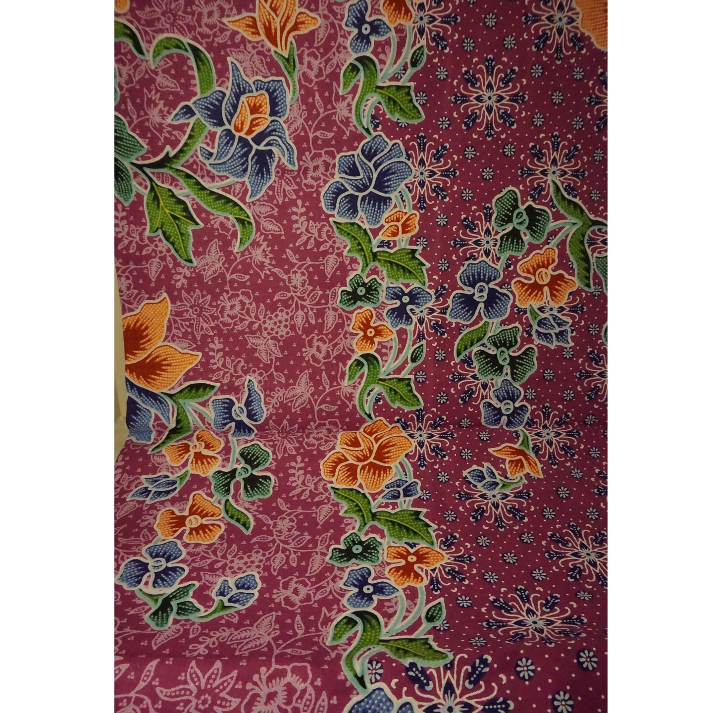 Sarong Batik (Maroon colour with Floral Design)