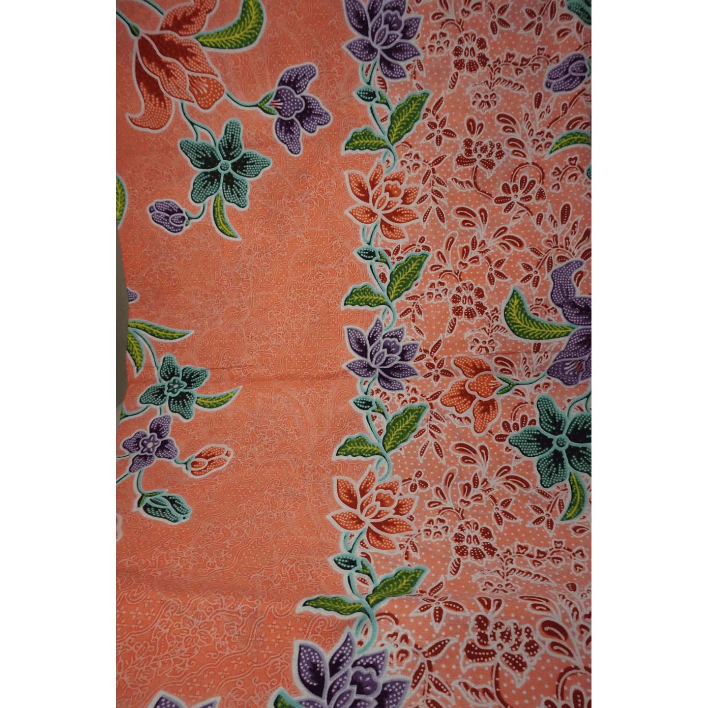 Sarong Batik (Peach colour with Floral Design)