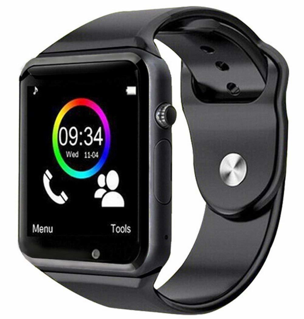 A1 Bluetooth Smart Watch Compatible with All Phone (Black)