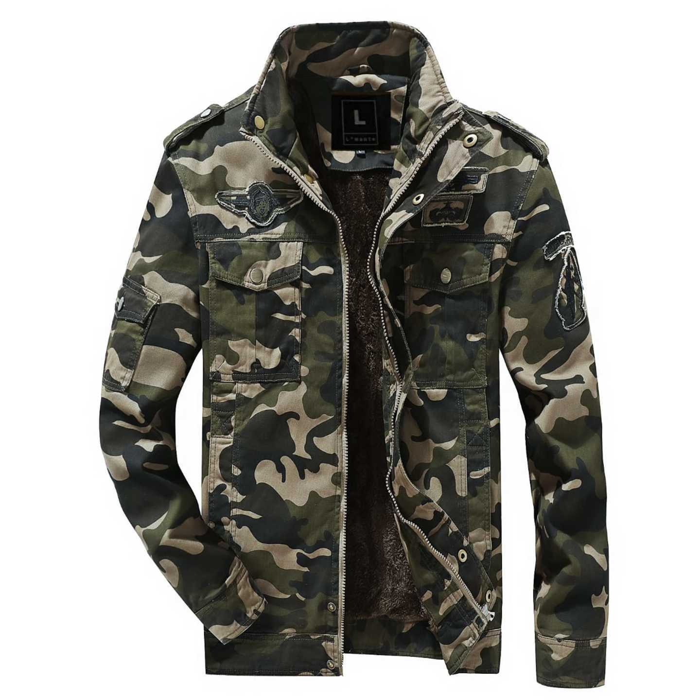 L' monte Men's Camouflage Jacket (9938CAMOGREEN)