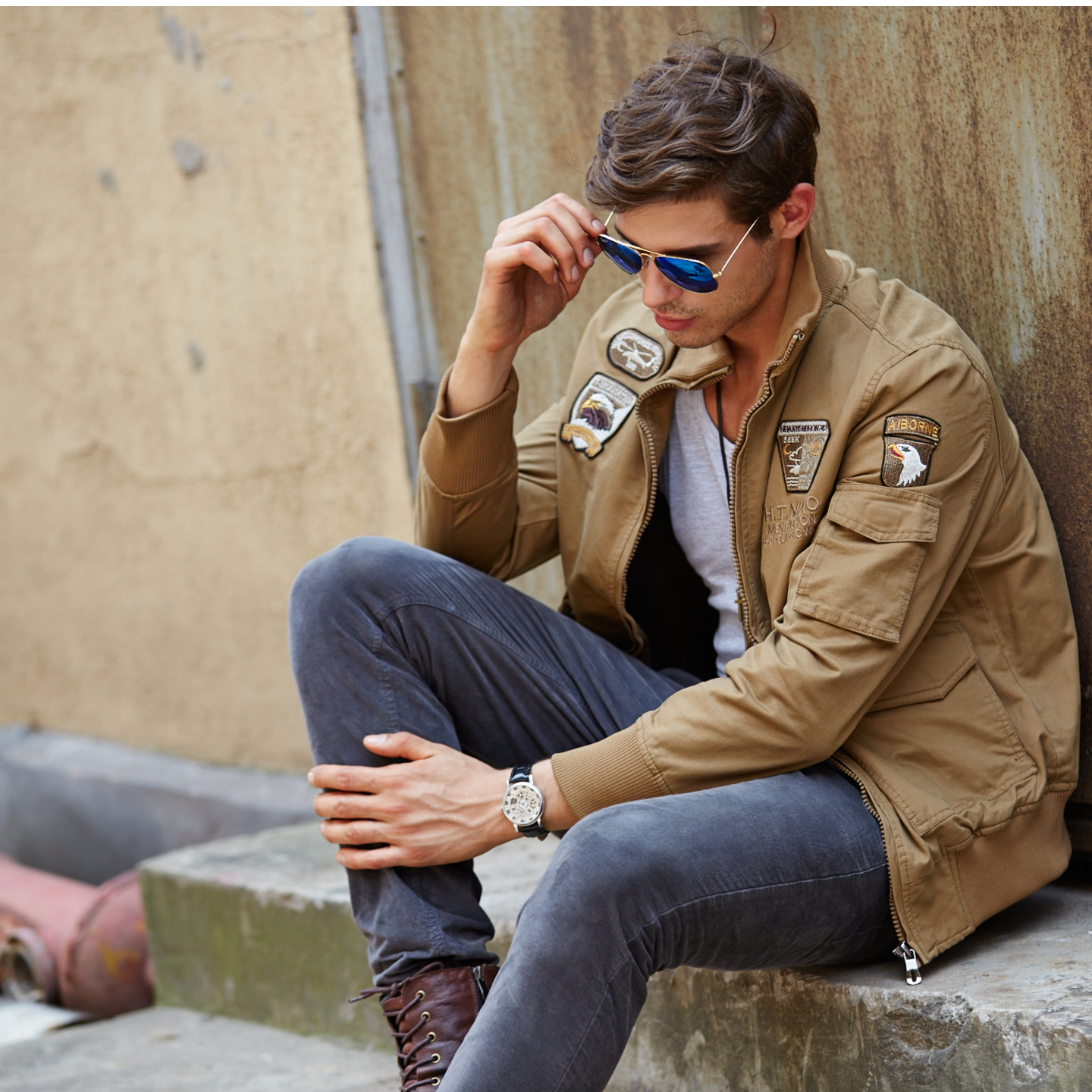 Men's Fashion Khaki Jacket