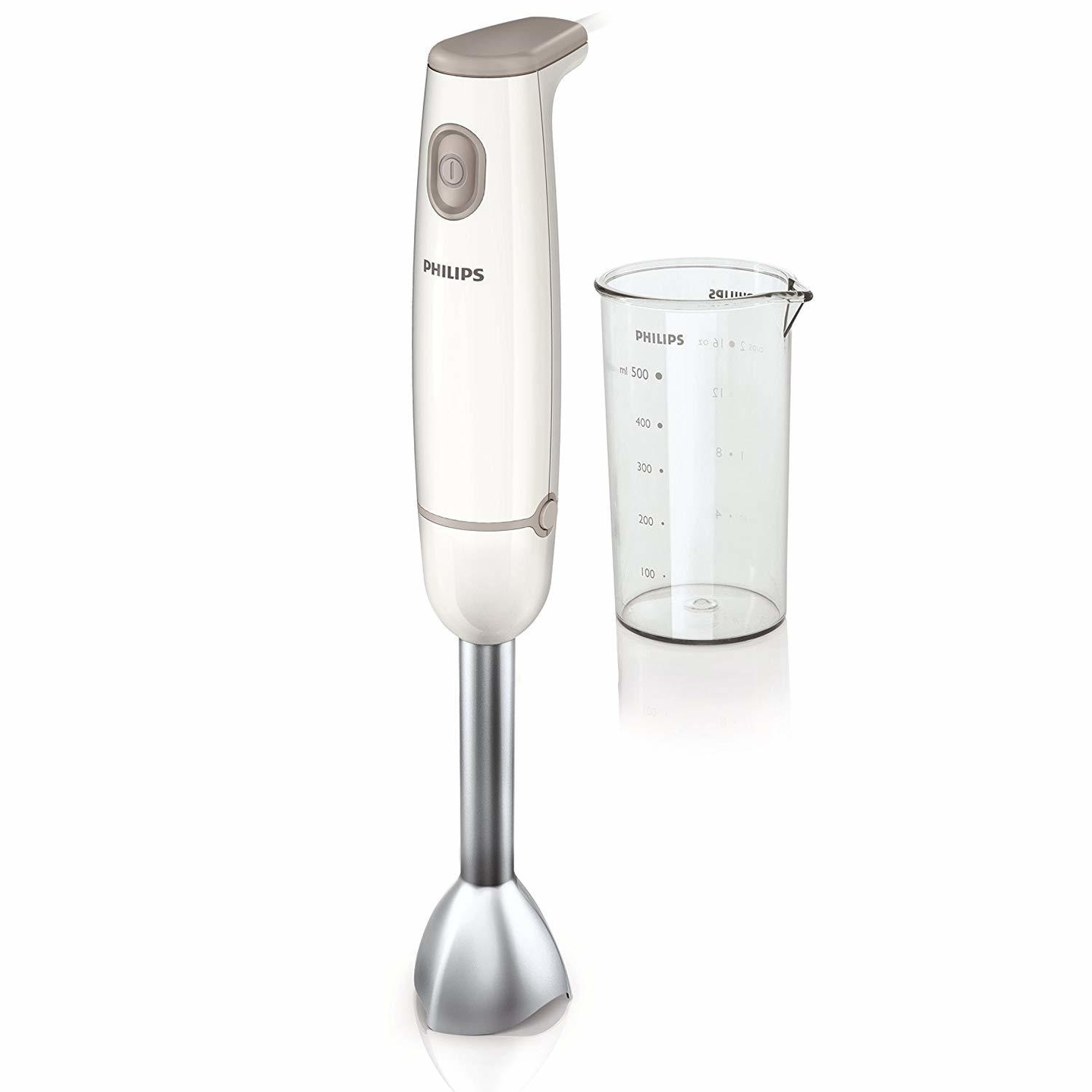 Philips Daily Collection HR1604 550-Watt Steel Rod Hand Blender (White)