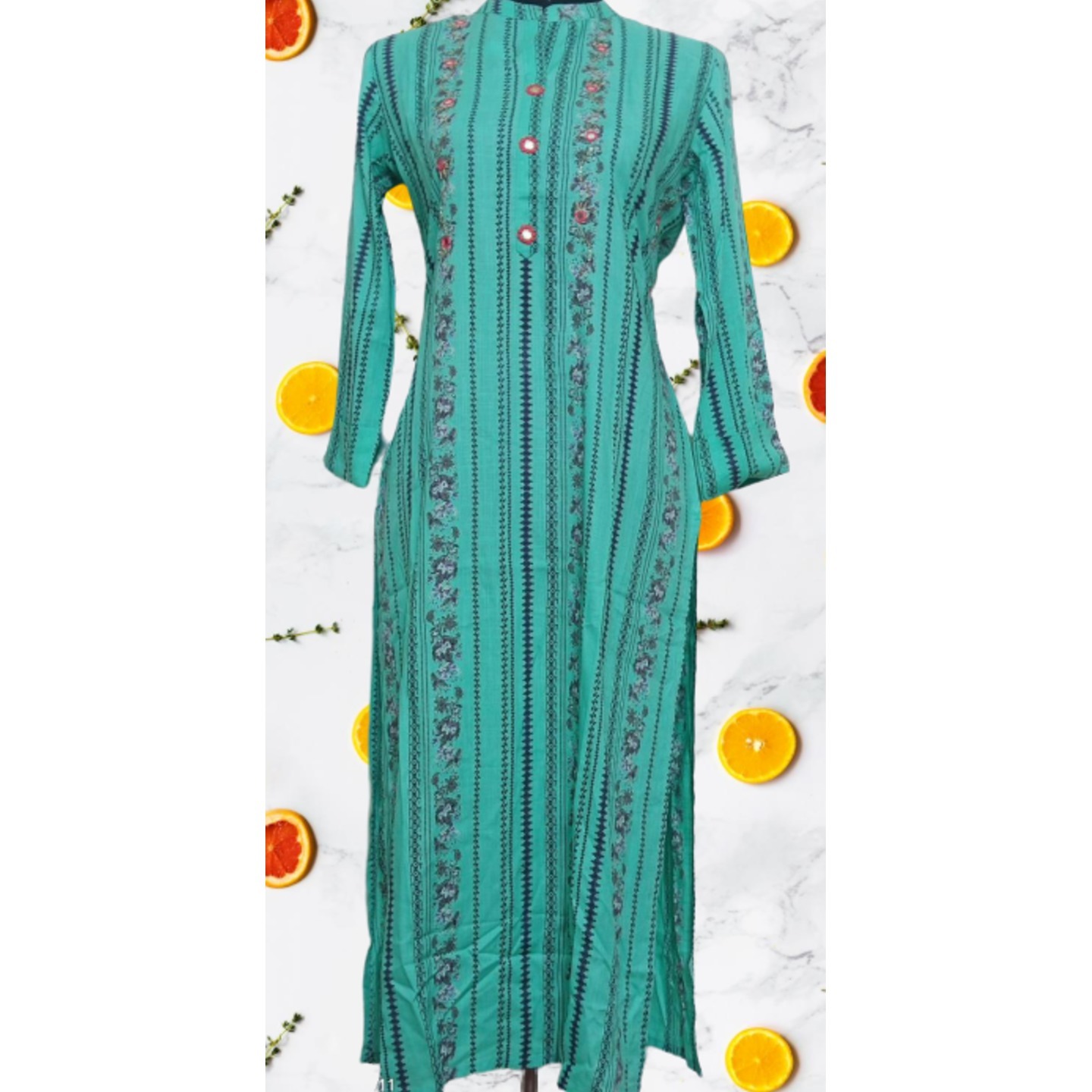 Label Saanz Handloom Cotton with Hand Work Kurti