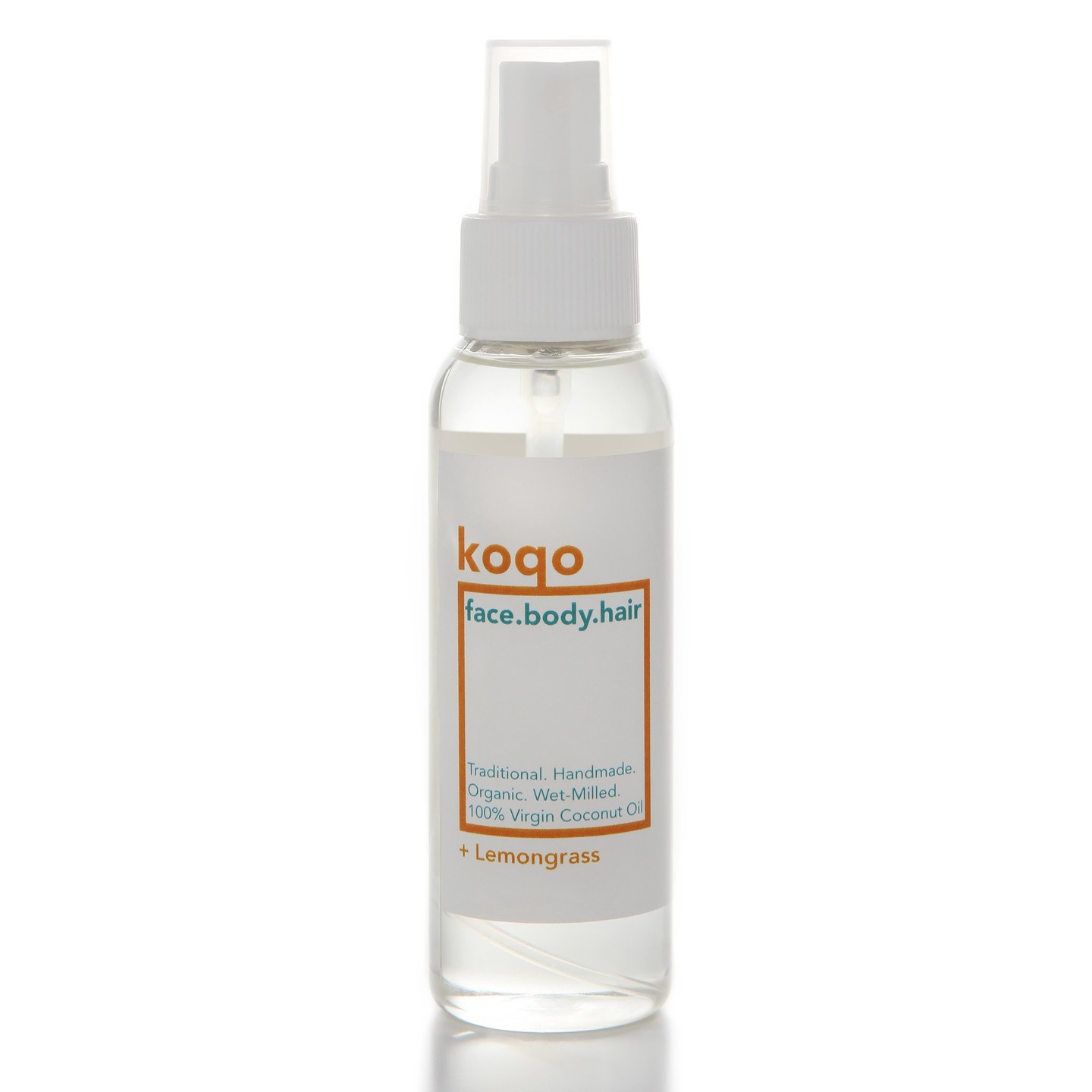 koqo face.body.hair Handmade & Wet-Milled Coconut Oil + Lemongrass 100ml Spray