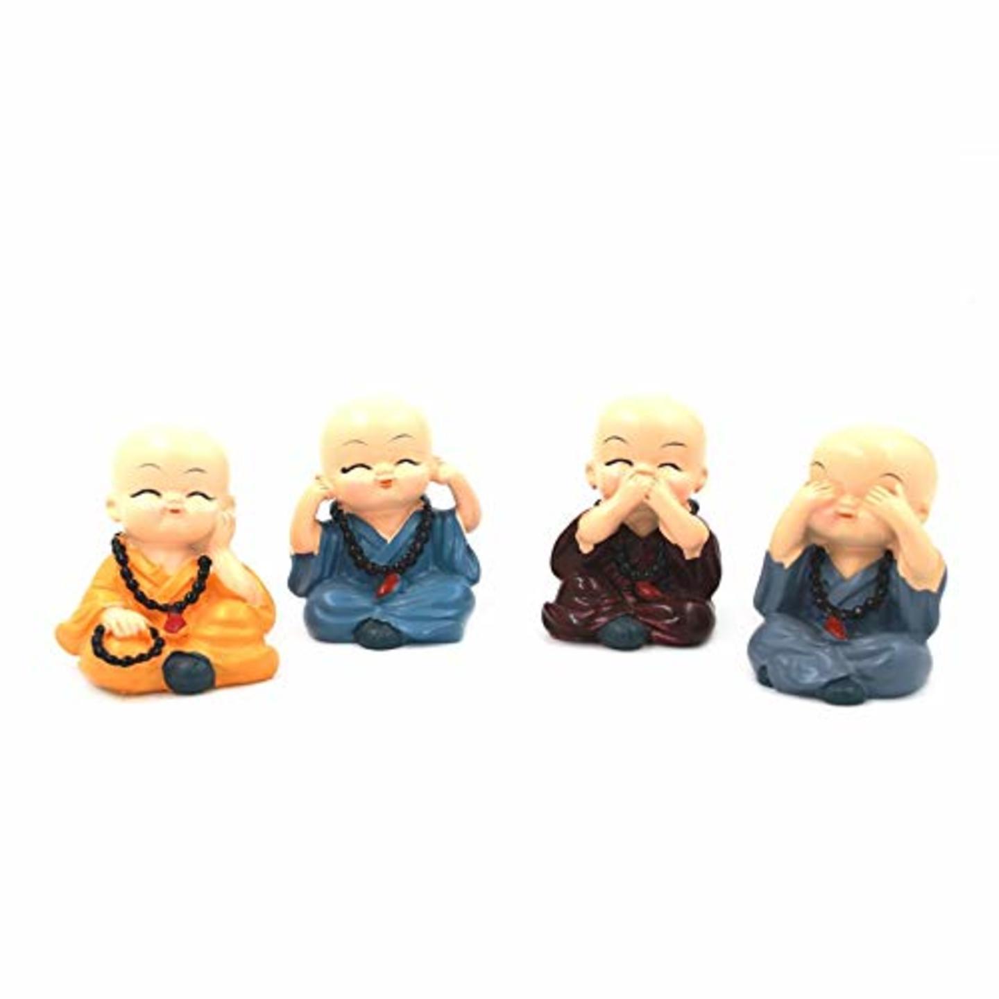 Resin Baby Buddha Statue Set of 4, Packaging Type: Box