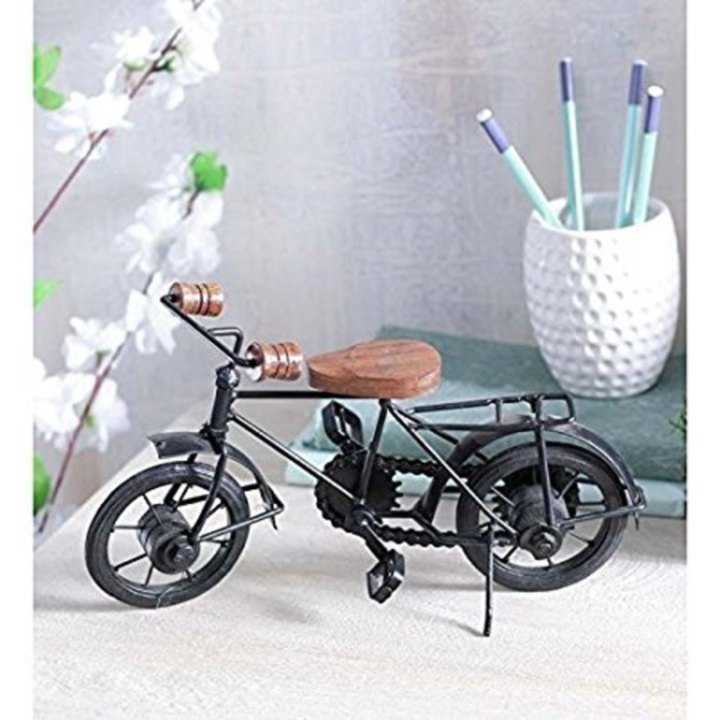 Antique Wooden and Iron Cycle Home Decor Product