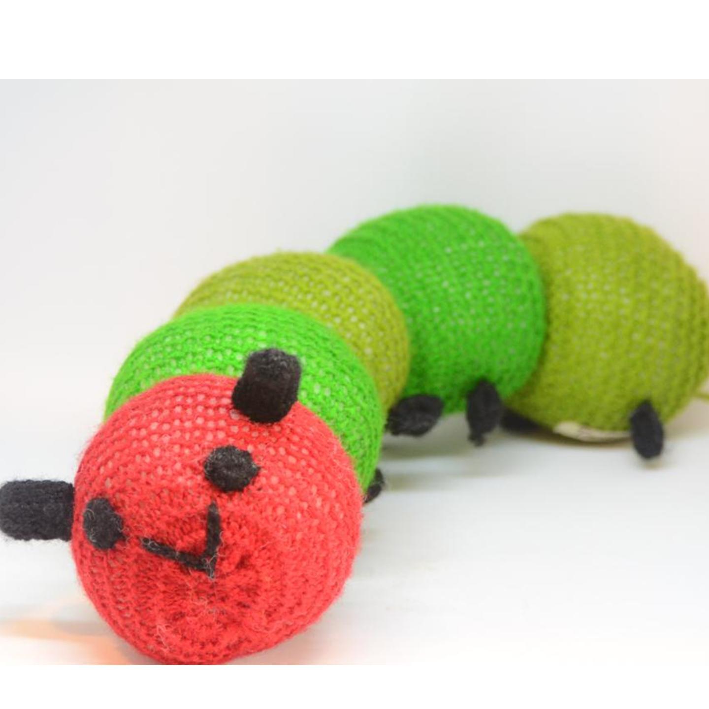 Hand Knitted Caterpillar