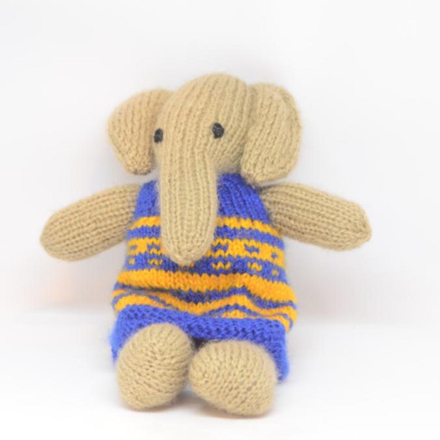 Hand knitted Elephant