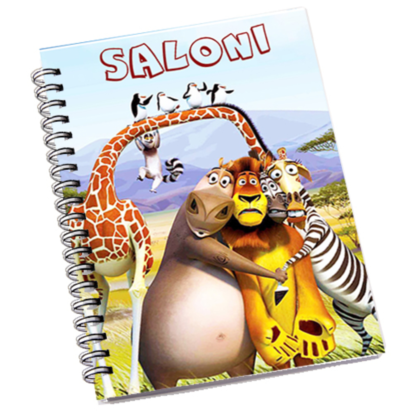 Madagascar Theme Notepad (A5 Size)