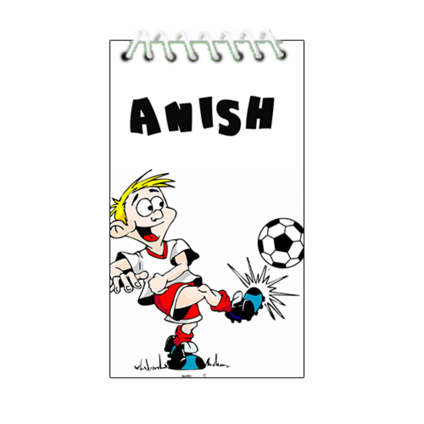 Soccer Design Notepad (A6 Size)