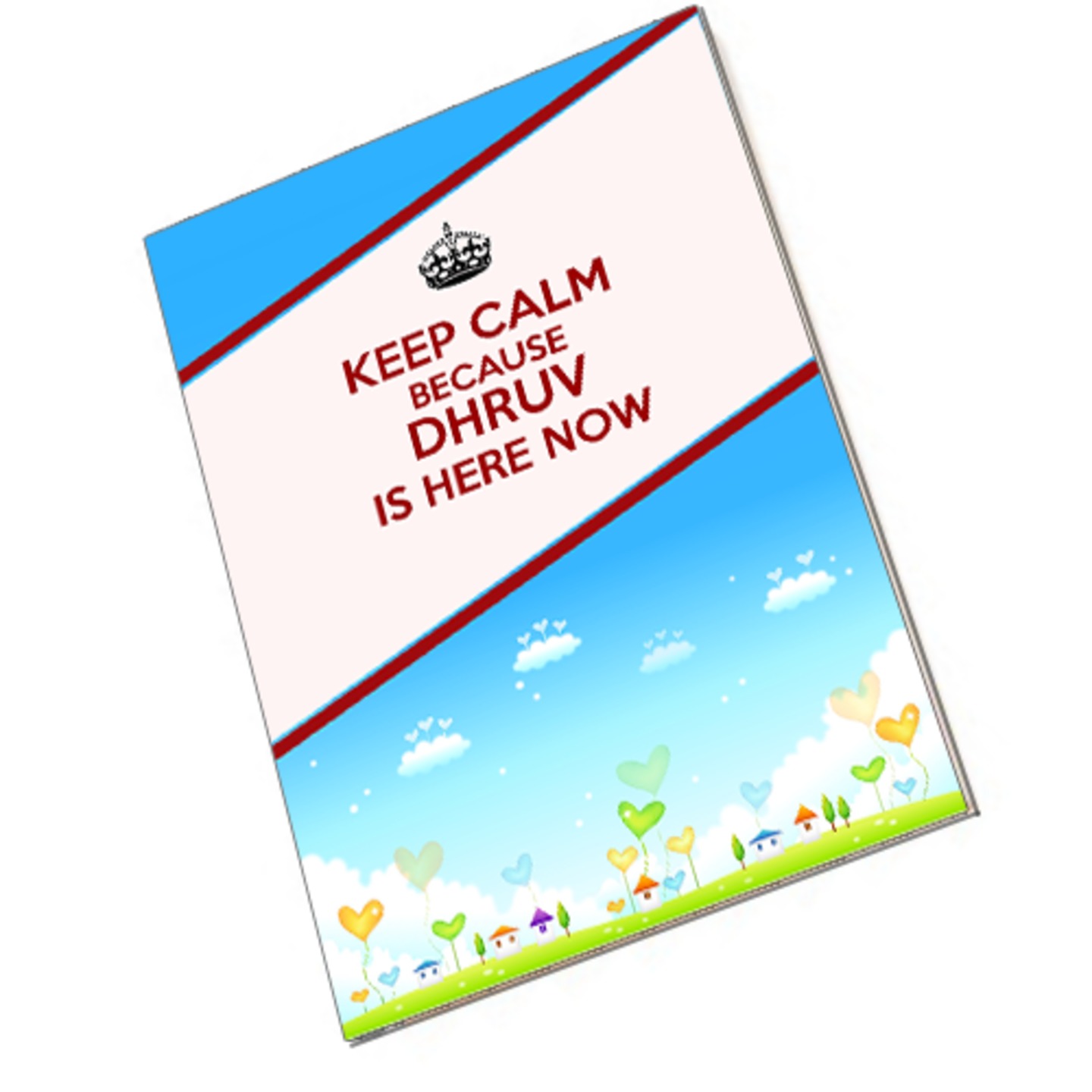 Keep Calm Boys Design Notepad (A4 size)