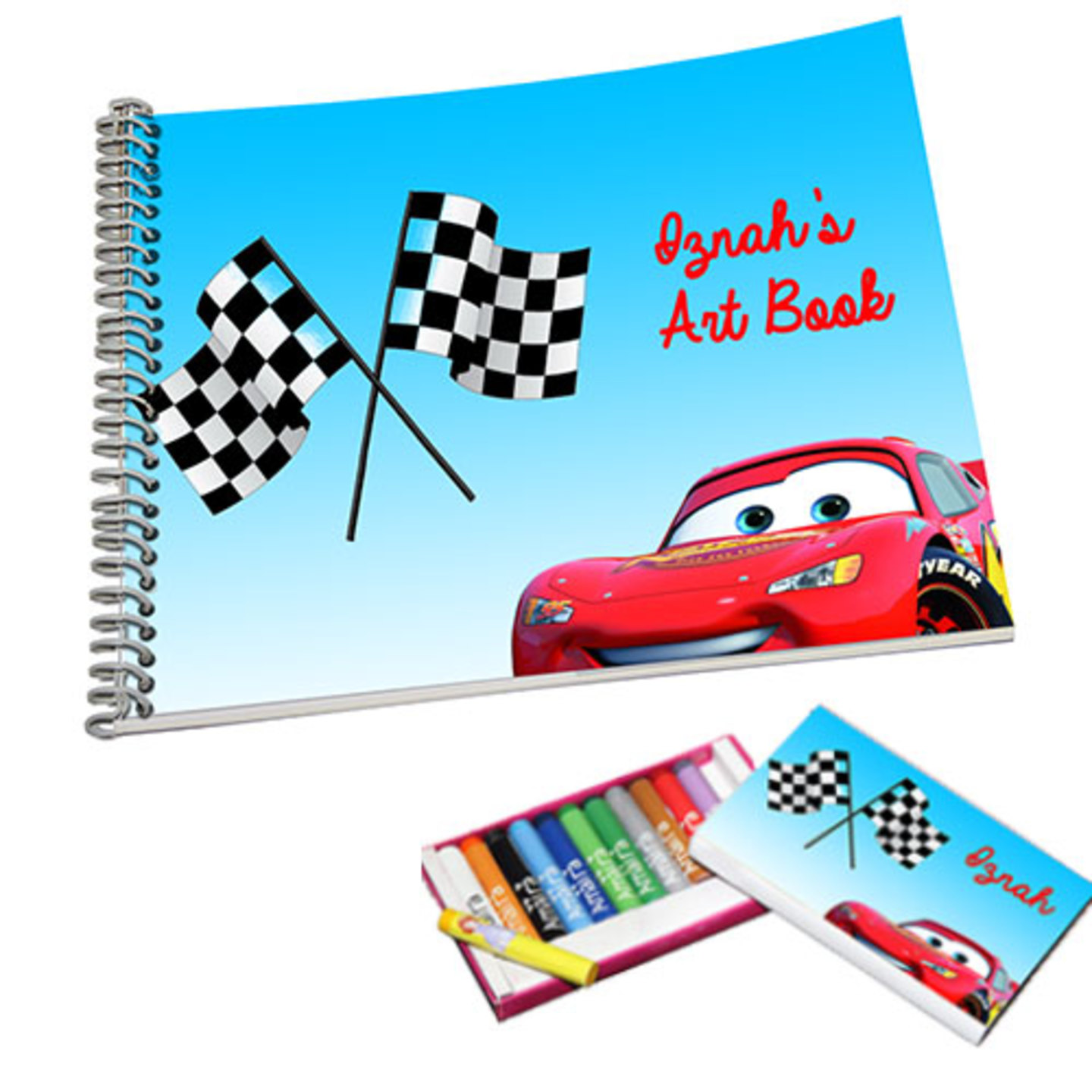 Cars Design Crayon Box and Sketch Book Combo