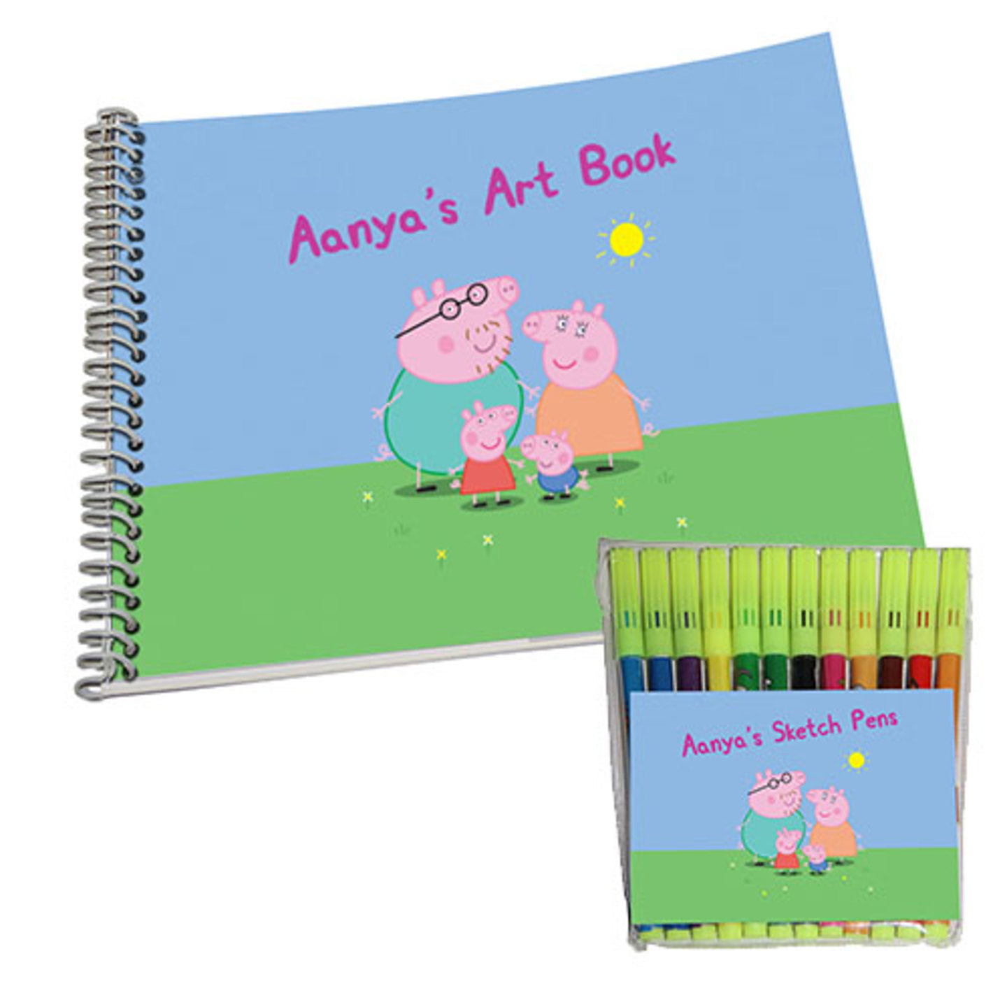 Peppa Pig Design Sketch Pen & Art Book Combo